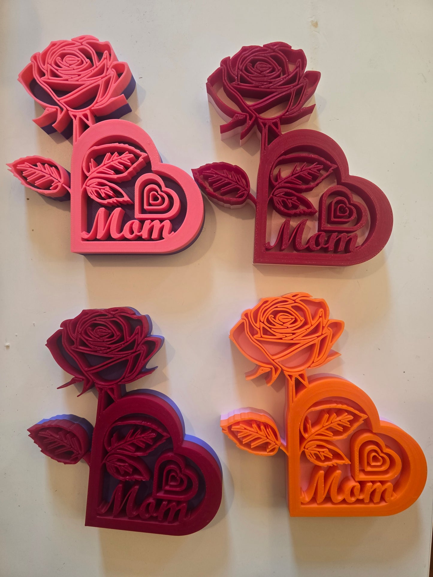 Mom Heart w/ Rose